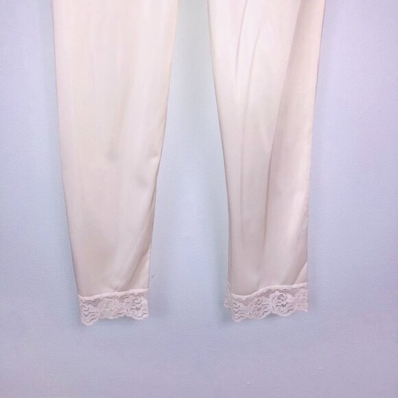 Vintage Komar Womens S Slip Pants Undergarment Ivory Nylon Lace - Picture 4 of 10